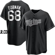 Randy Dobnak Men's Minnesota Twins Black/White Replica Jersey