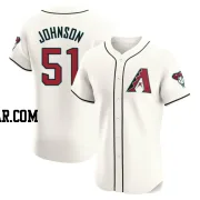 Randy Johnson Men's Arizona Diamondbacks Cream Elite Home Jersey
