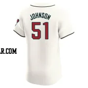 Randy Johnson Men's Arizona Diamondbacks Cream Elite Home Jersey
