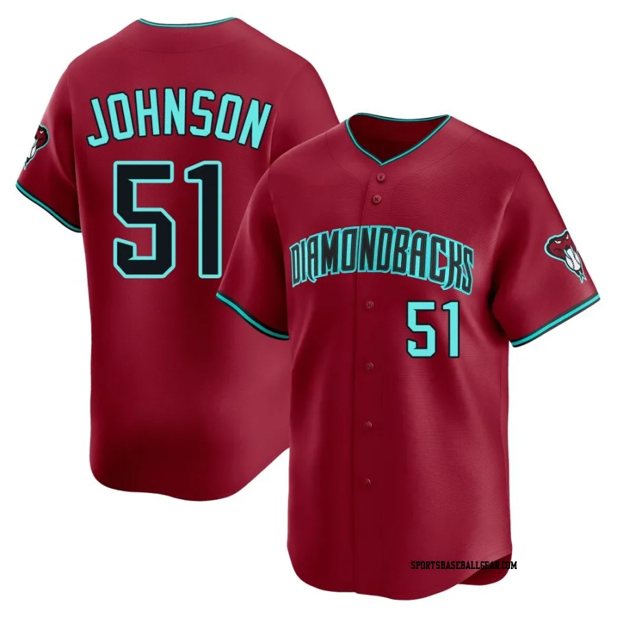 Randy Johnson Men's Arizona Diamondbacks Red Limited Alternate Jersey