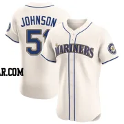 Randy Johnson Men's Seattle Mariners Cream Elite Alternate Jersey