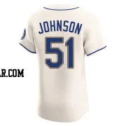 Randy Johnson Men's Seattle Mariners Cream Elite Alternate Jersey