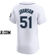 Randy Johnson Men's Seattle Mariners White Elite Home Jersey
