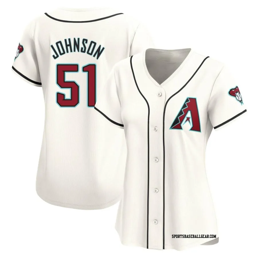 Randy Johnson Women's Arizona Diamondbacks White Limited Home Jersey