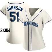 Randy Johnson Women's Seattle Mariners Cream Replica Alternate Jersey