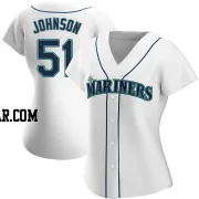 Randy Johnson Women's Seattle Mariners White Replica Home Jersey