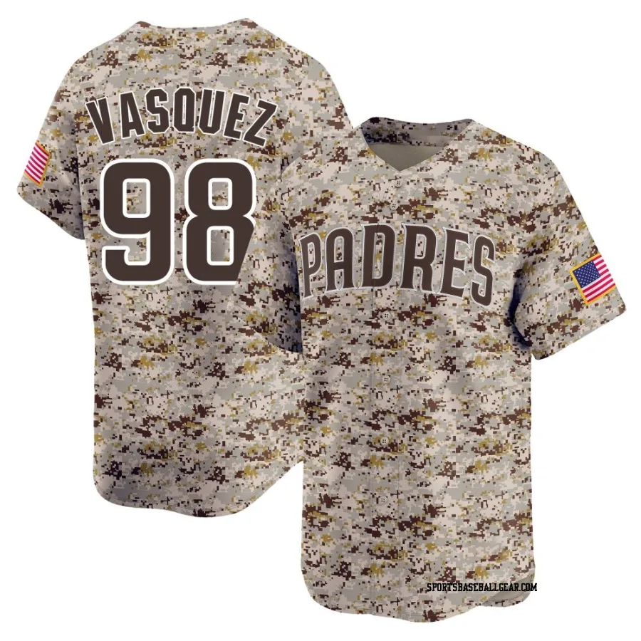 Randy Vasquez Men's San Diego Padres Camo Limited 2nd Alternate Jersey