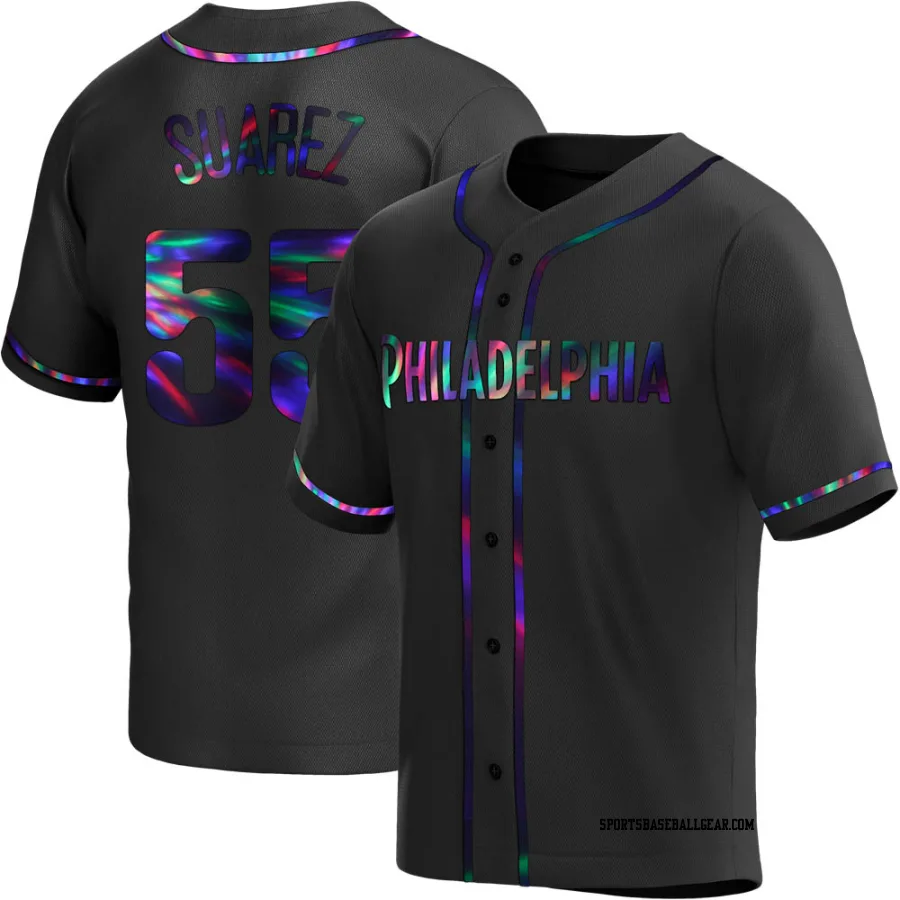 Ranger Suarez Men's Philadelphia Phillies Black Holographic Replica Alternate Jersey