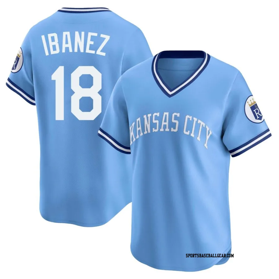 Raul Ibanez Men's Kansas City Royals Light Blue Limited Throwback Cooperstown Collection Jersey