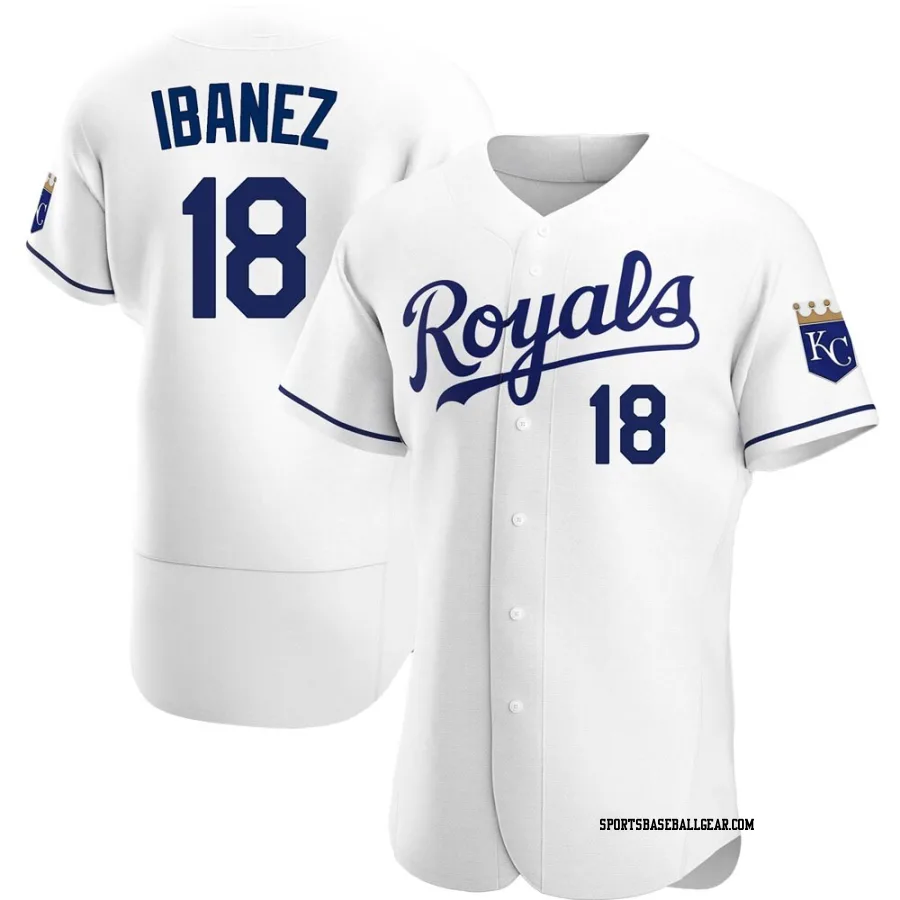 Raul Ibanez Men's Kansas City Royals White Authentic Home Jersey