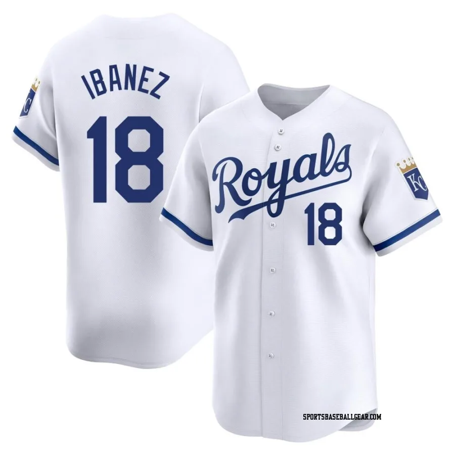 Raul Ibanez Men's Kansas City Royals White Limited Home Jersey