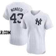Raul Mondesi Men's New York Yankees White Elite Home Jersey