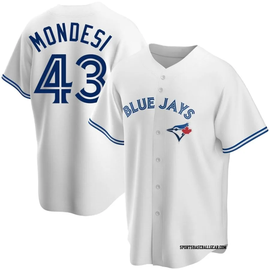 Raul Mondesi Men's Toronto Blue Jays White Replica Home Jersey
