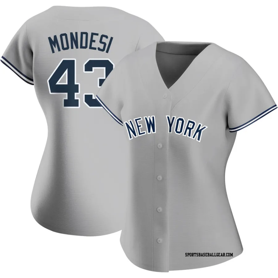 Raul Mondesi Women's New York Yankees Gray Replica Road Name Jersey