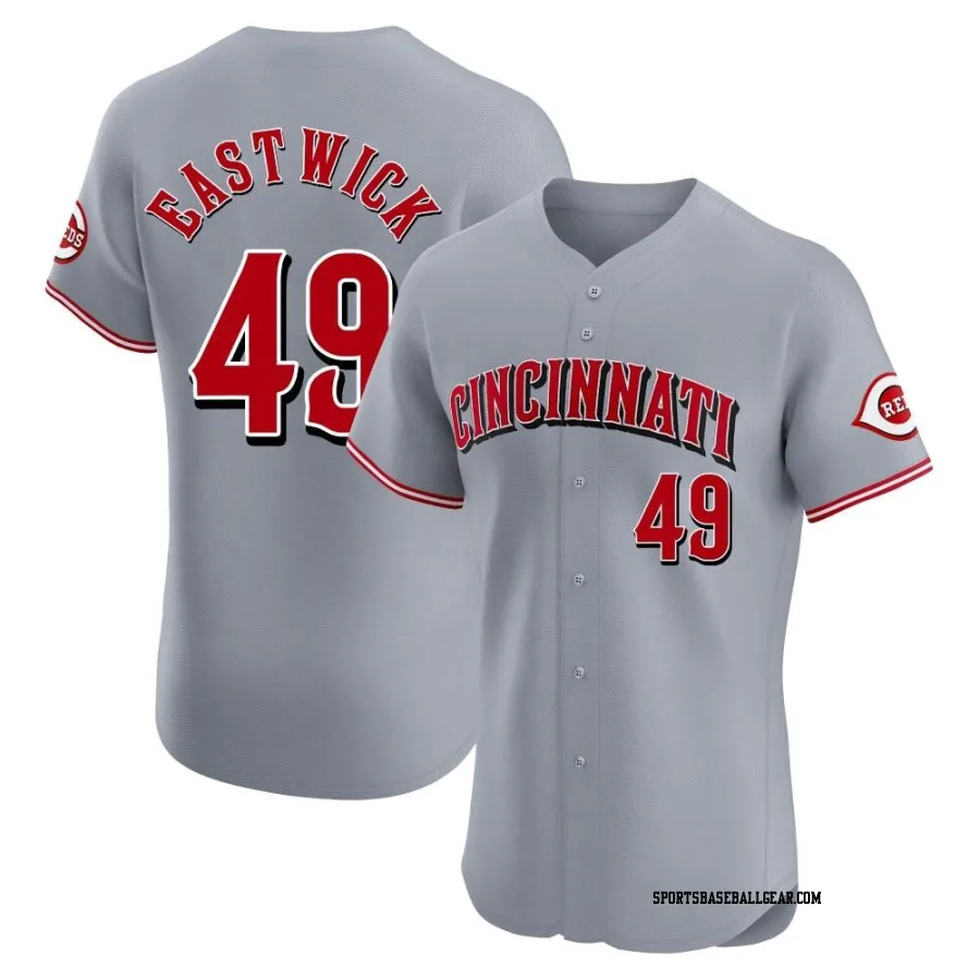 Rawly Eastwick Men's Cincinnati Reds Gray Elite Road Jersey
