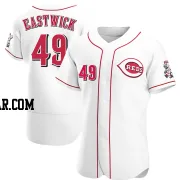 Rawly Eastwick Men's Cincinnati Reds White Authentic Home Jersey