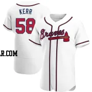 Ray Kerr Men's Atlanta Braves White Authentic Home Jersey