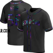 Ray Kerr Men's San Diego Padres Black Holographic Replica Alternate Jersey