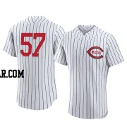 Rece Hinds Men's Cincinnati Reds White Authentic 2022 Field Of Dreams Jersey