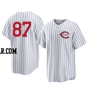 Rece Hinds Men's Cincinnati Reds White Replica 2022 Field Of Dreams Jersey