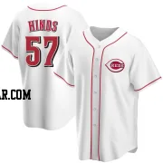 Rece Hinds Men's Cincinnati Reds White Replica Home Jersey