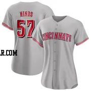Rece Hinds Women's Cincinnati Reds Gray Authentic Road Jersey