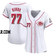 Rece Hinds Women's Cincinnati Reds White Limited Home Jersey