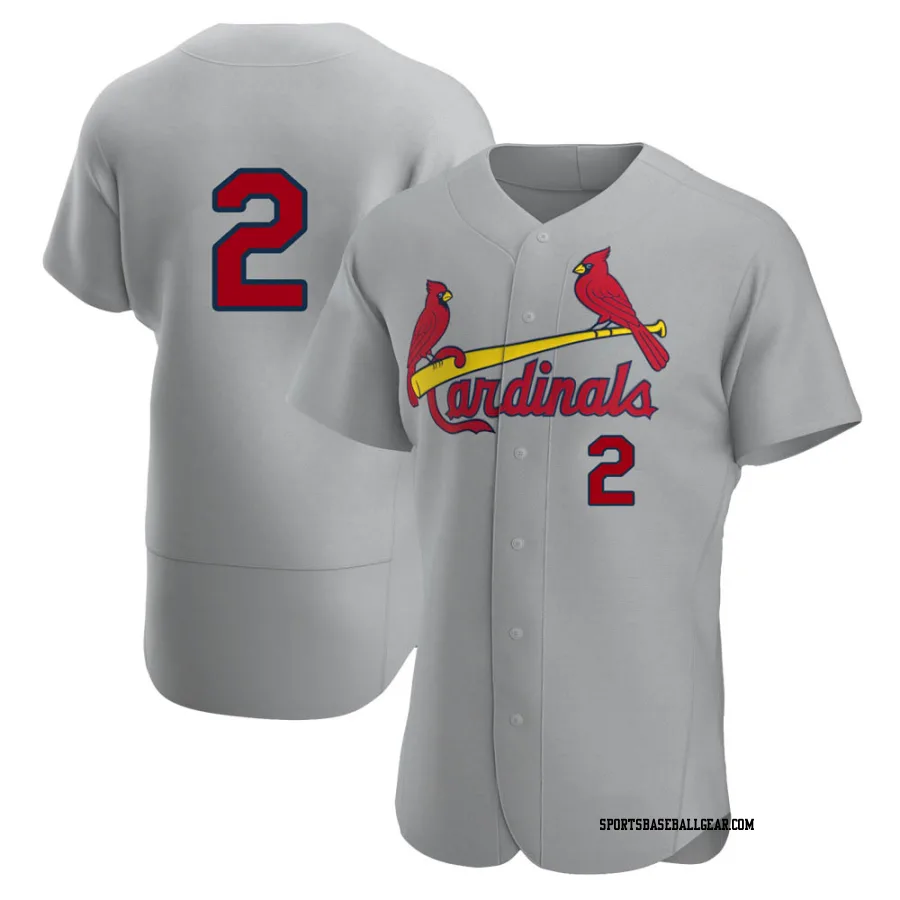 Red Schoendienst Men's St. Louis Cardinals Gray Authentic Road Jersey