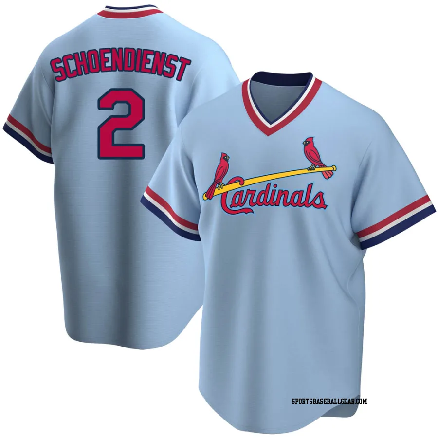 Red Schoendienst Men's St. Louis Cardinals Light Blue Replica Road Cooperstown Collection Jersey