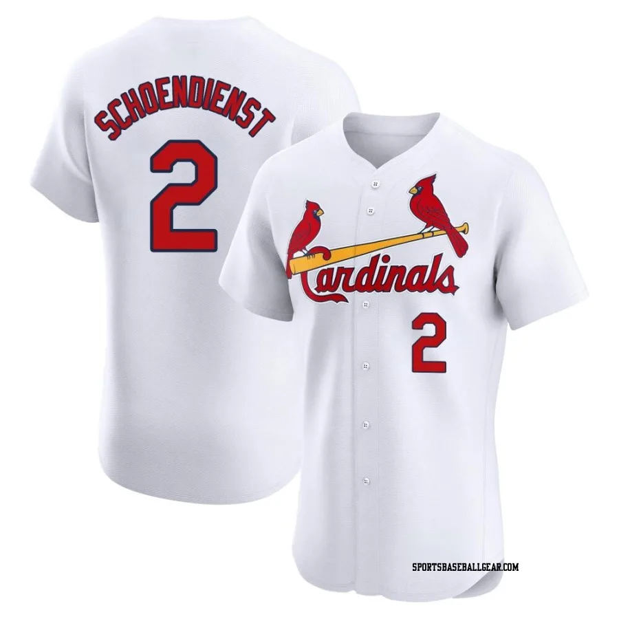 Red Schoendienst Men's St. Louis Cardinals White Elite Home Jersey