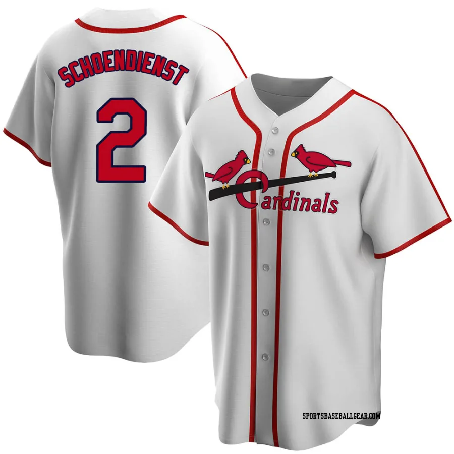 Red Schoendienst Men's St. Louis Cardinals White Home Cooperstown Collection Jersey