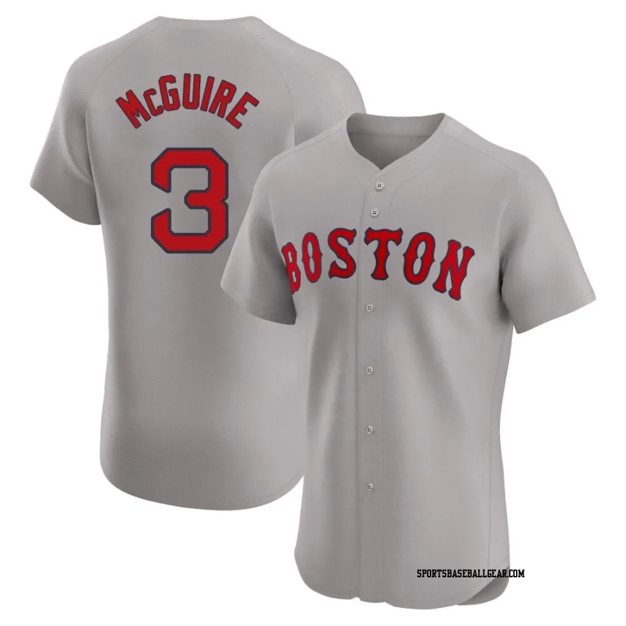 Reese McGuire Men&#039;s Boston Red Sox Gray Elite Road Jersey