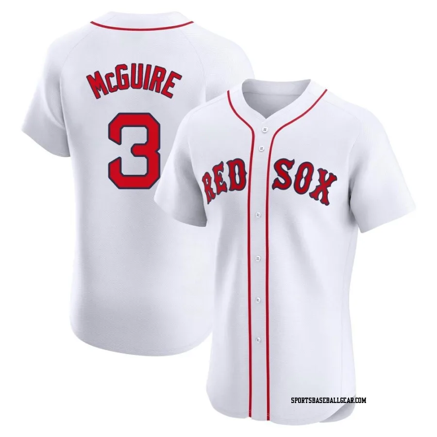 Reese McGuire Men&#039;s Boston Red Sox White Elite Home Patch Jersey