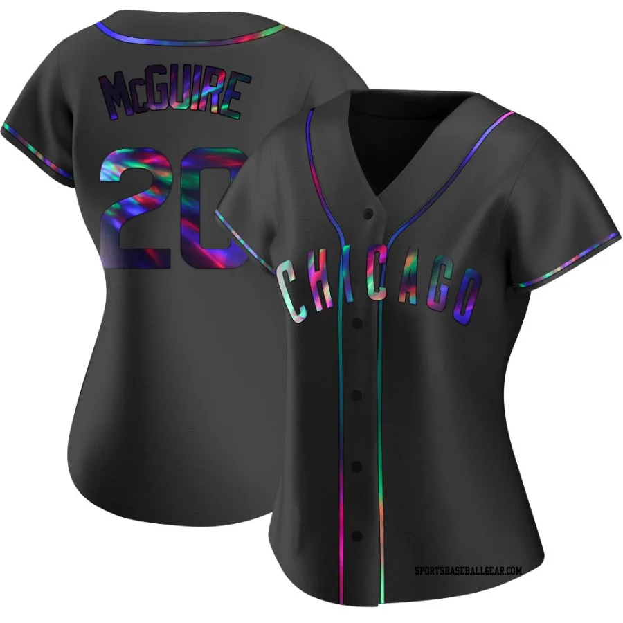 Reese McGuire Women's Chicago Cubs Black Holographic Replica Alternate Jersey