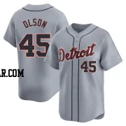 Reese Olson Men's Detroit Tigers Gray Limited Road Jersey