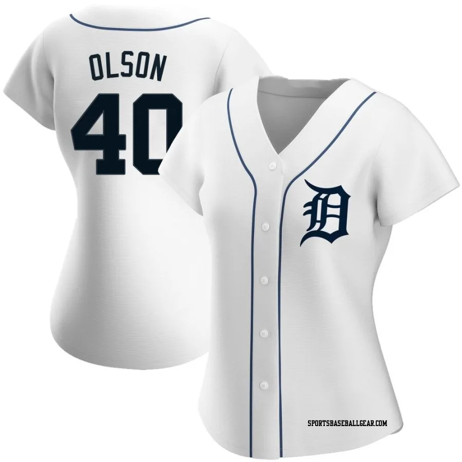 Reese Olson Women's Detroit Tigers White Authentic Home Jersey