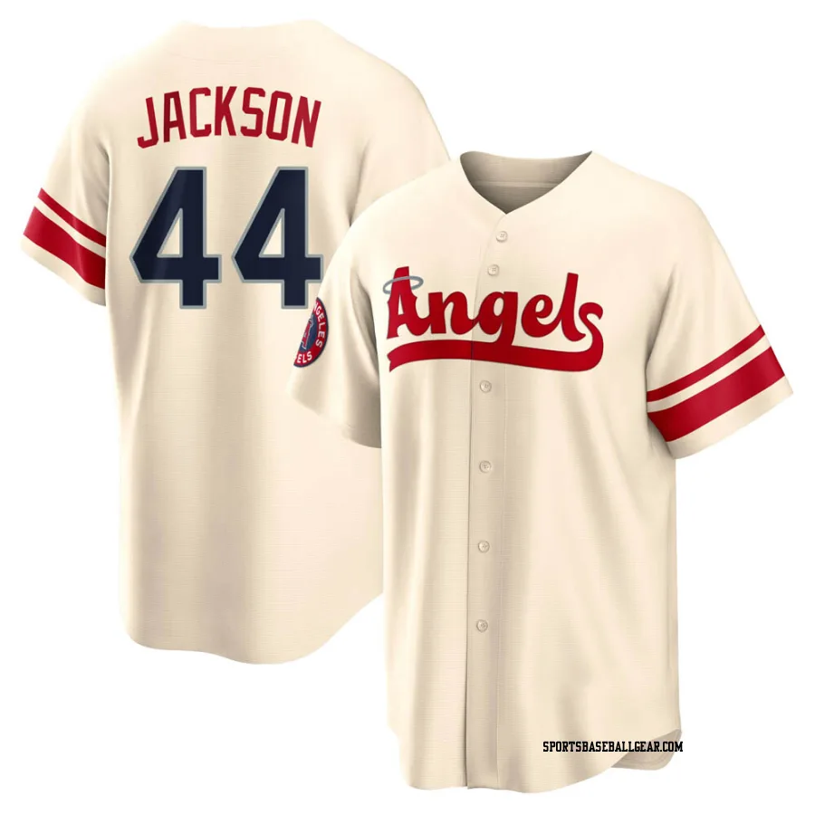 Reggie Jackson Men's Los Angeles Angels Cream Replica 2022 City Connect Jersey