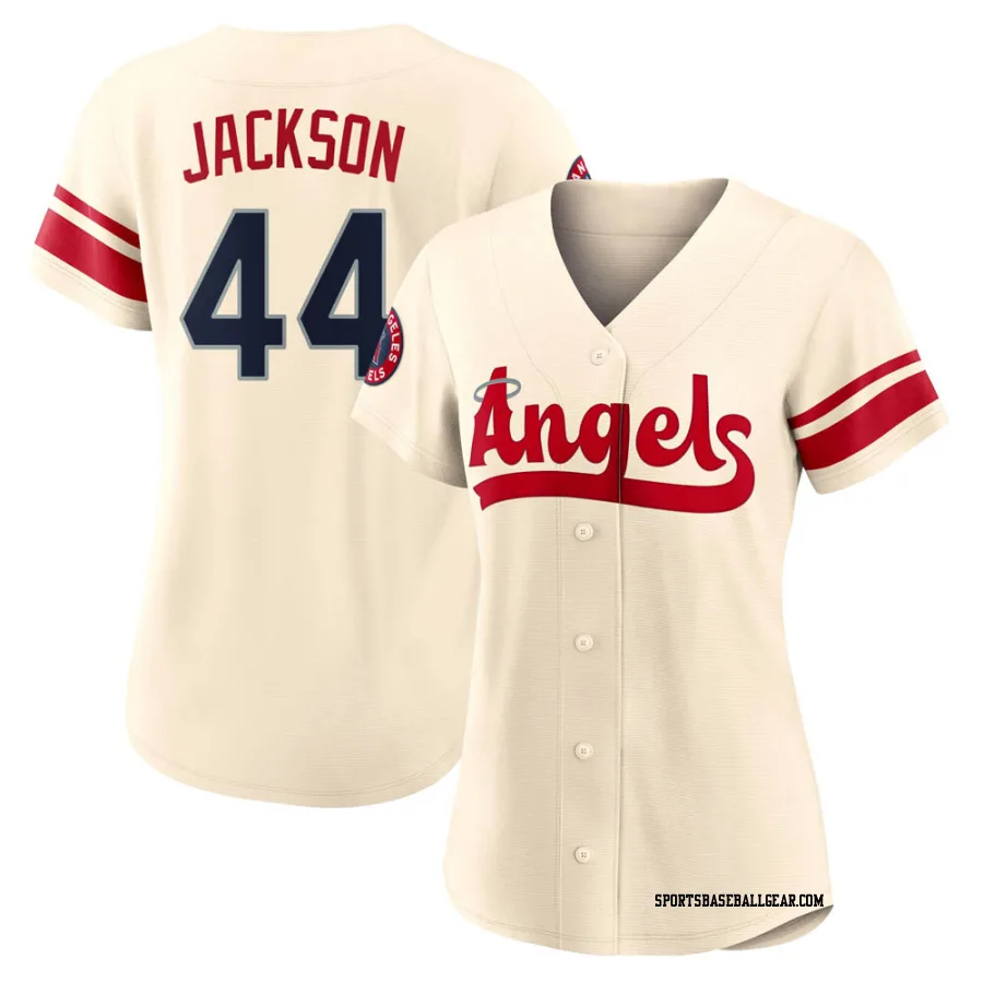 Reggie Jackson Women's Los Angeles Angels Cream Replica 2022 City Connect Jersey