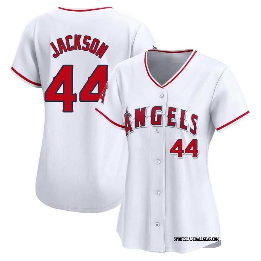 Reggie Jackson Women's Los Angeles Angels White Limited Home Jersey