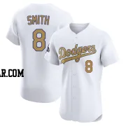 Reggie Smith Men's Los Angeles Dodgers Gold Elite White 2025 Collection Jersey