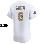 Reggie Smith Men's Los Angeles Dodgers Gold Elite White 2025 Collection Jersey