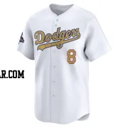 Reggie Smith Men's Los Angeles Dodgers Gold Limited White 2025 Collection Jersey
