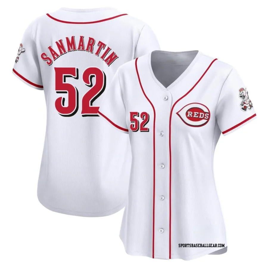 Reiver Sanmartin Women's Cincinnati Reds White Limited Home Jersey