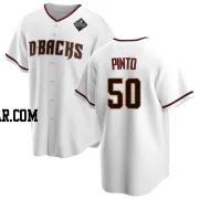Rene Pinto Men's Arizona Diamondbacks White Replica Home 2023 World Series Jersey