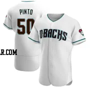 Rene Pinto Men's Arizona Diamondbacks White/Teal Authentic Alternate Jersey
