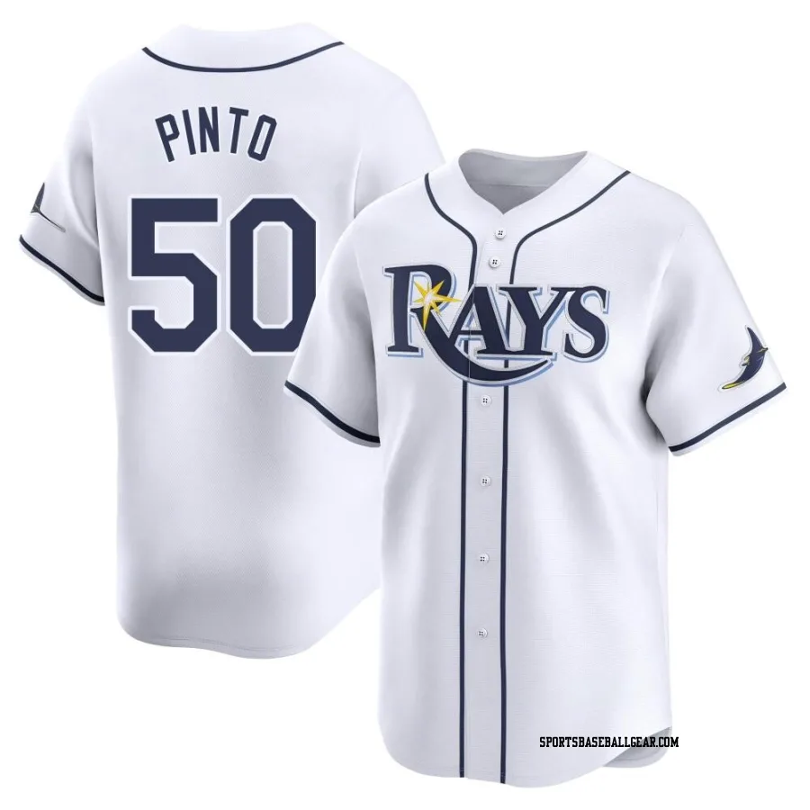 Rene Pinto Men's Tampa Bay Rays White Limited Home Jersey
