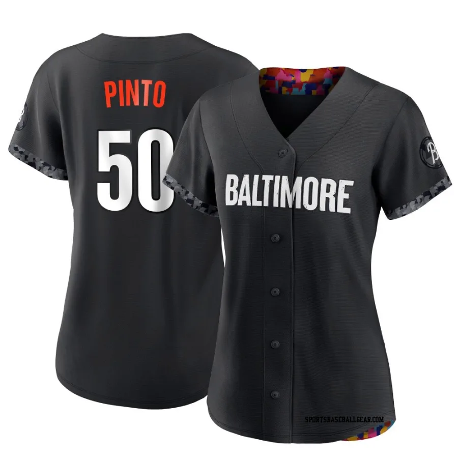 Rene Pinto Women's Baltimore Orioles Black Replica 2023 City Connect Jersey