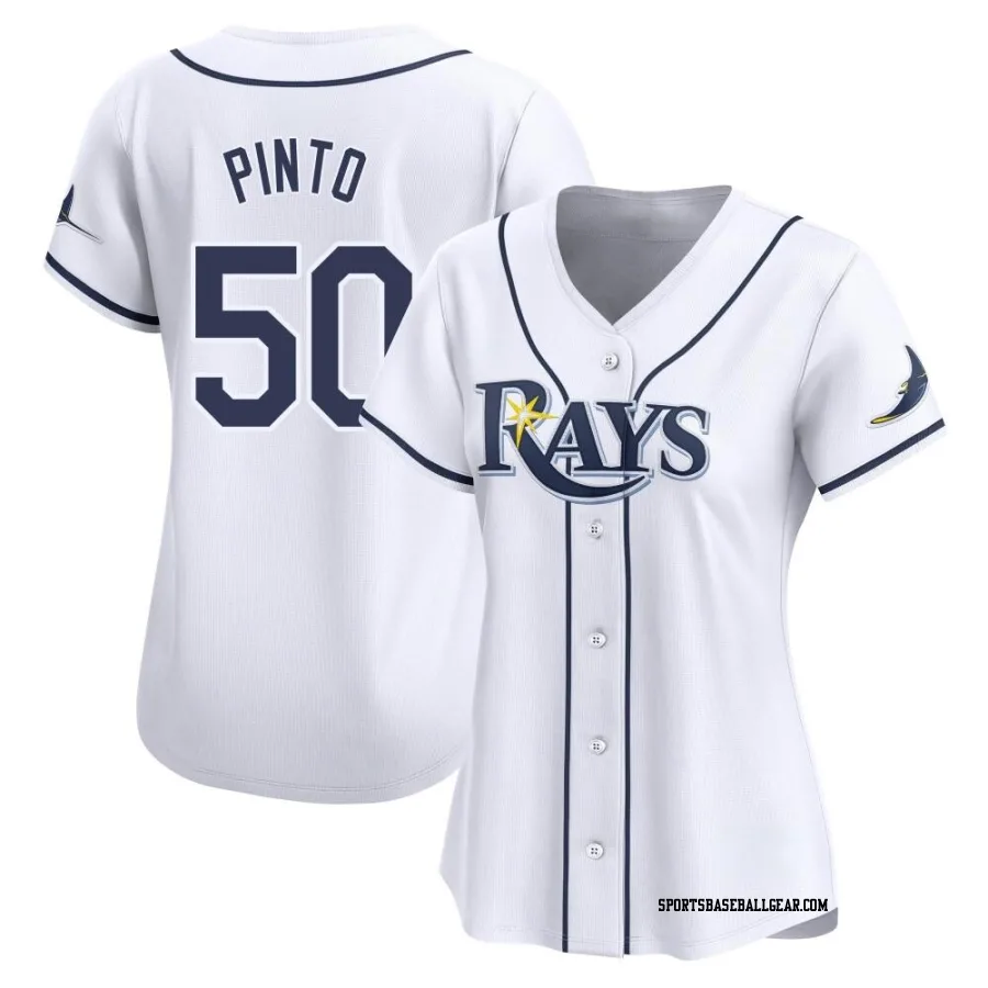 Rene Pinto Women's Tampa Bay Rays White Limited Home Jersey