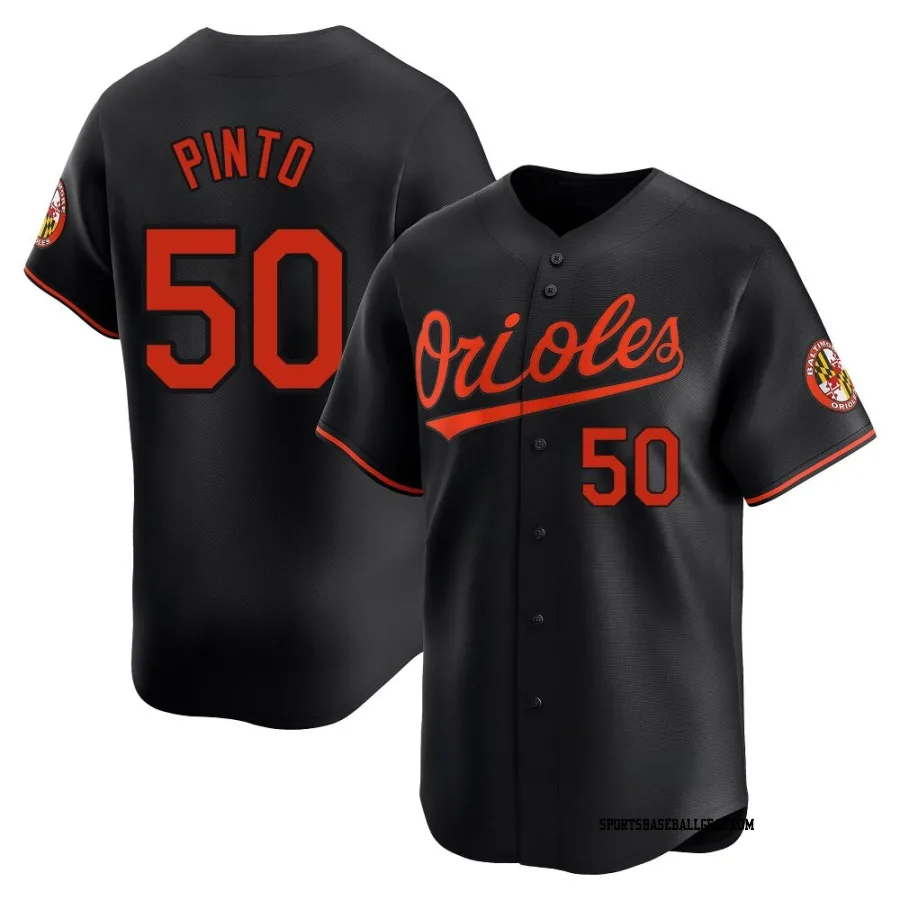 Rene Pinto Youth Baltimore Orioles Black Limited Alternate Jersey