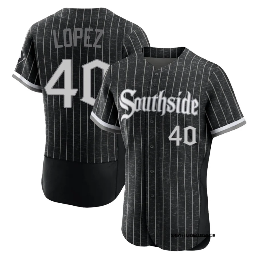 Reynaldo Lopez Men's Chicago White Sox Black Authentic 2021 City Connect Jersey
